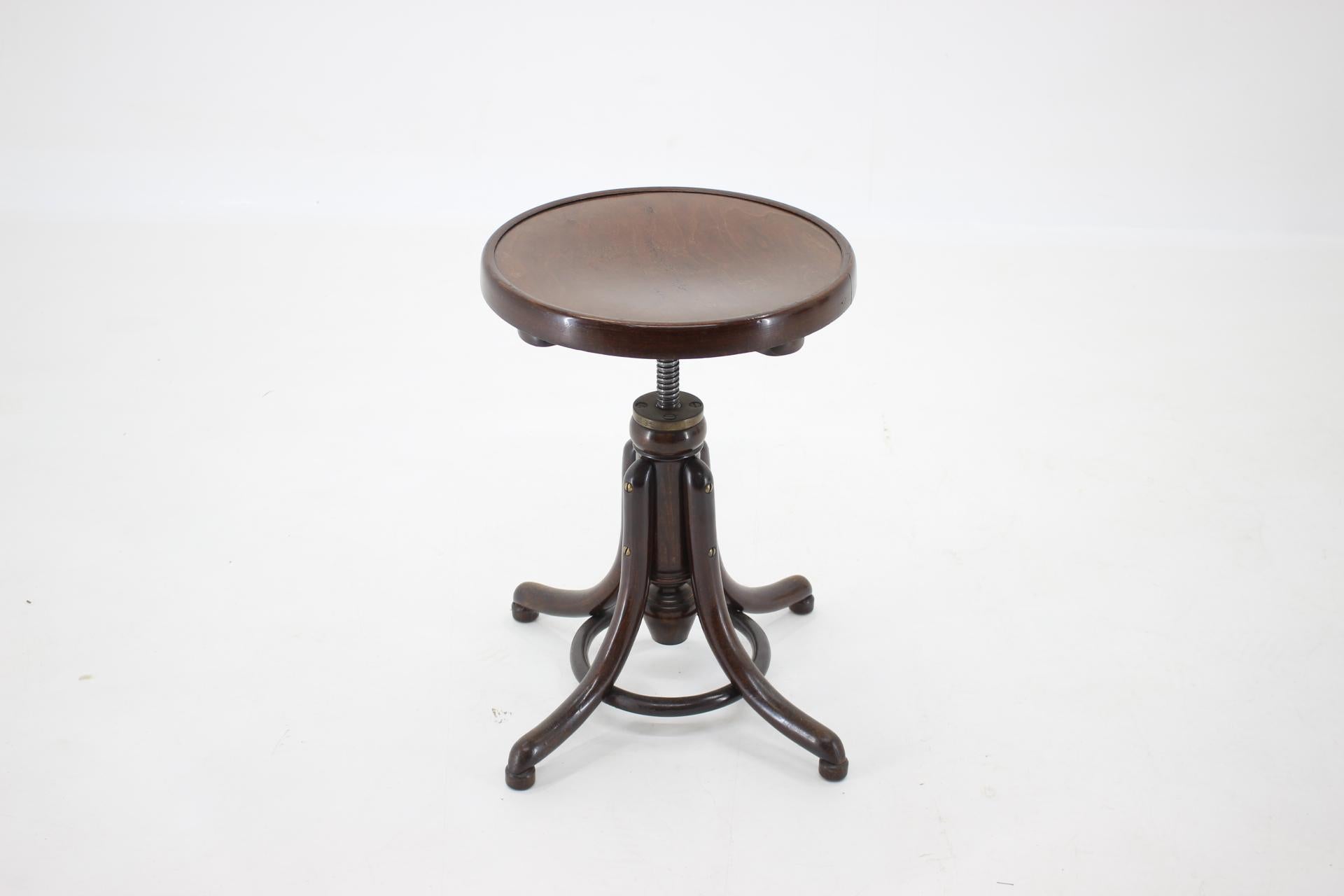 Austrian 1920s Thonet Swivel Piano Stool