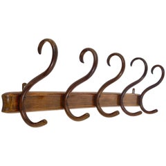 Perchero de Pared Thonet Vienna Art Nouveau de los años 20 con S Ganchos, Austria
