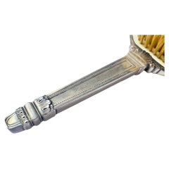 Brosse à cheveux Tiffany & Co. ancienne des années 1920, en argent, avec des poils de cheval