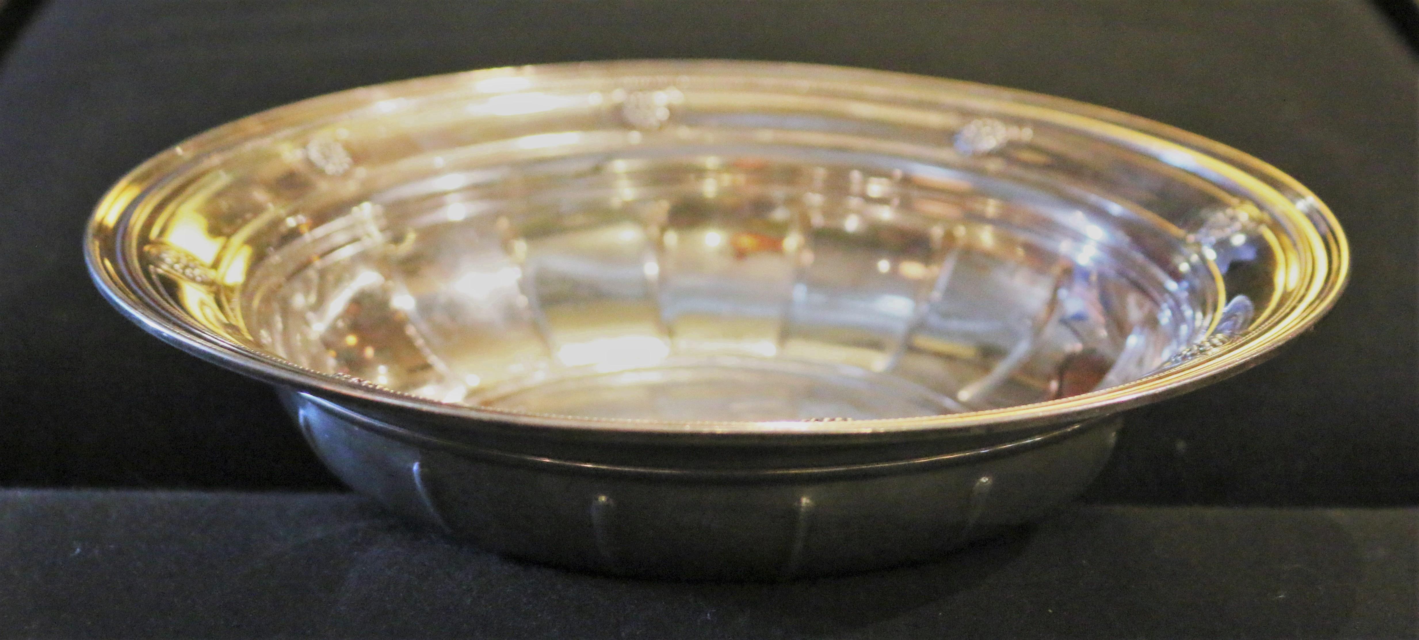 1920s Tiffany & Co. Sterling Silver Bowl or Dish In Good Condition For Sale In Pasadena, CA