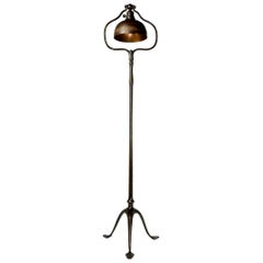 1920s Tiffany Studios New York Bronze Floor Lamp #423