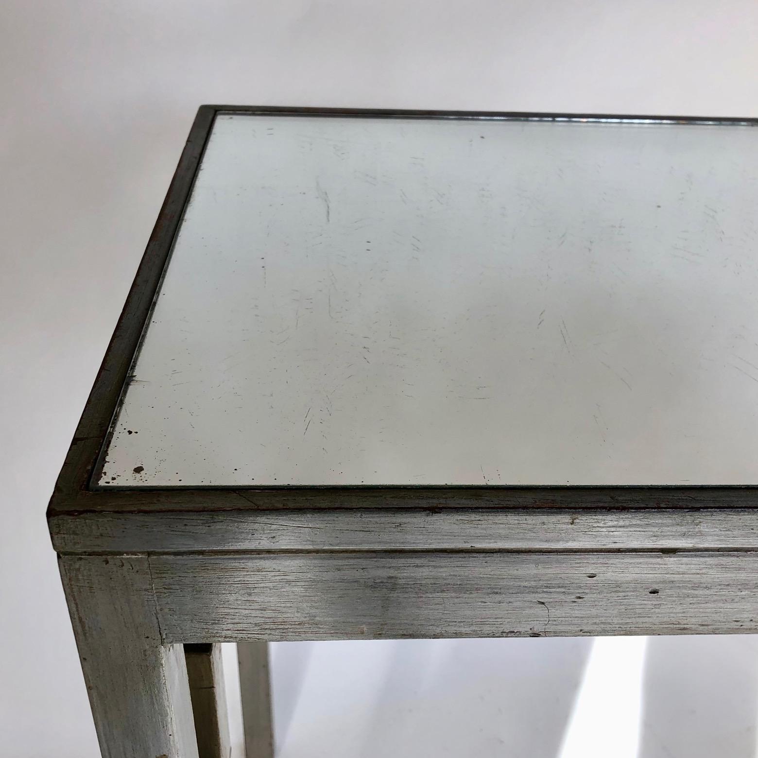 1920s to 1940s Japanesque Silvered Mirrored Console, Table or Desk by Rowley, UK In Good Condition In London, GB