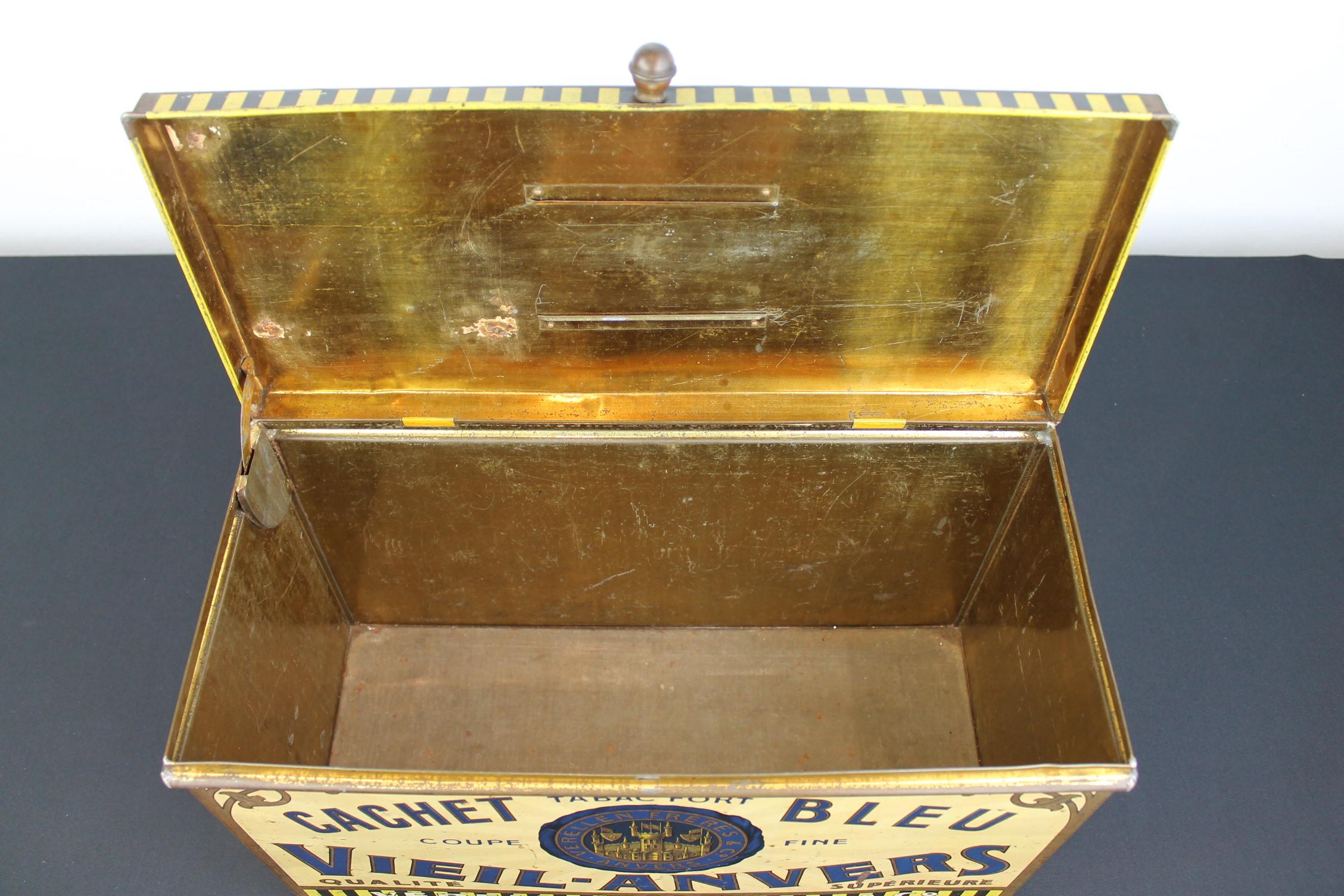 1920s Tobacco Tin Box, Antwerp, Belgium 4