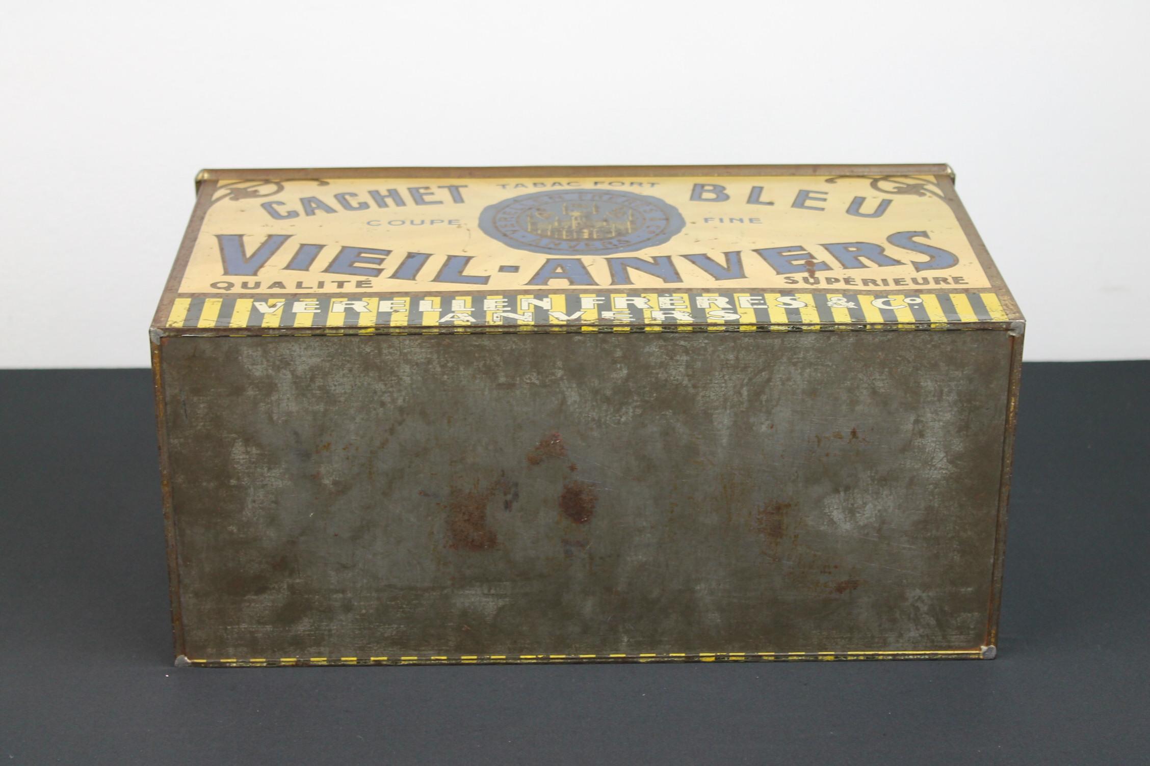 1920s Tobacco Tin Box, Antwerp, Belgium 9