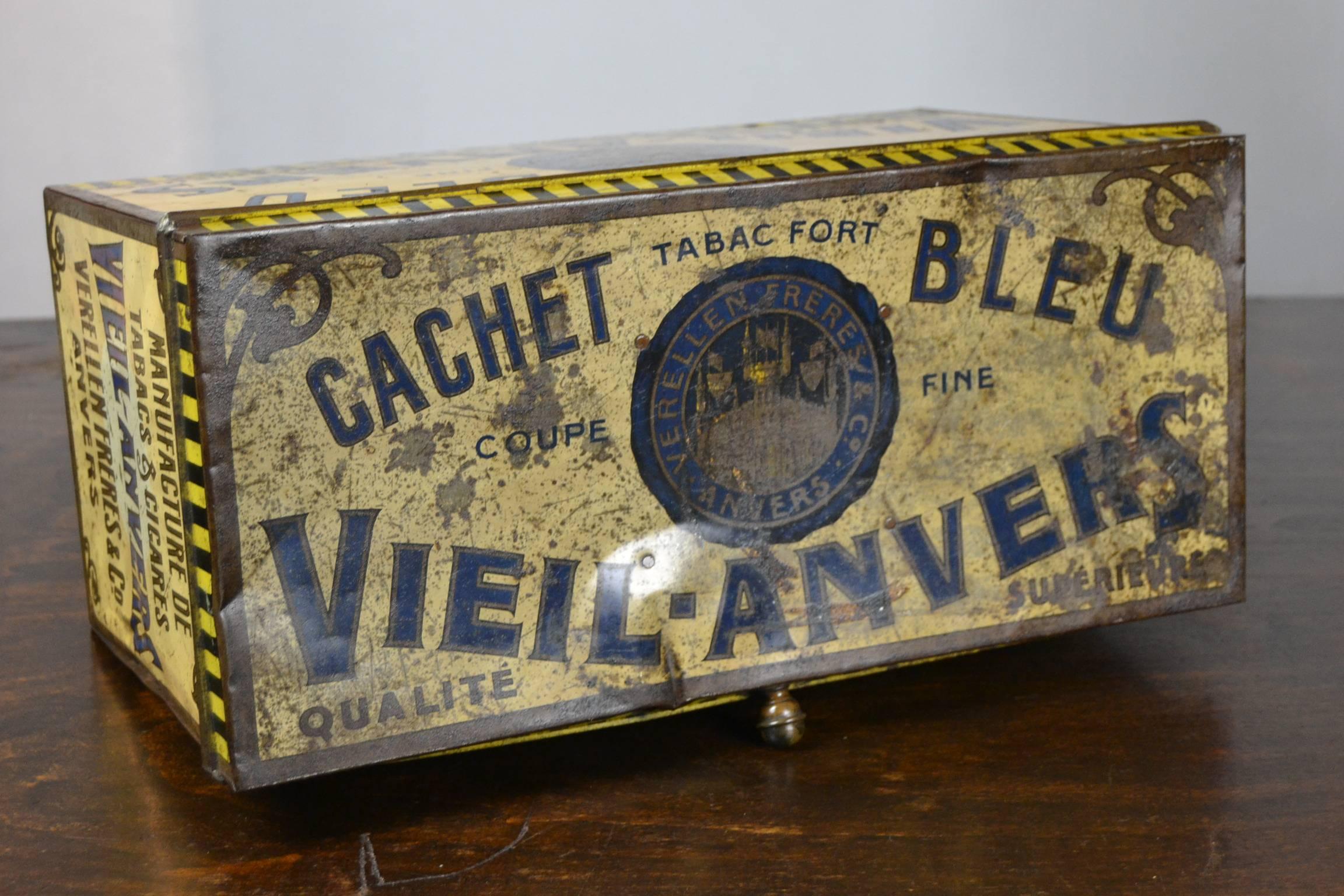 1920s Tobacco Tin Box, Antwerp, Belgium 4