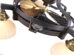 1920s Train Car Ceiling Fan Chandelier