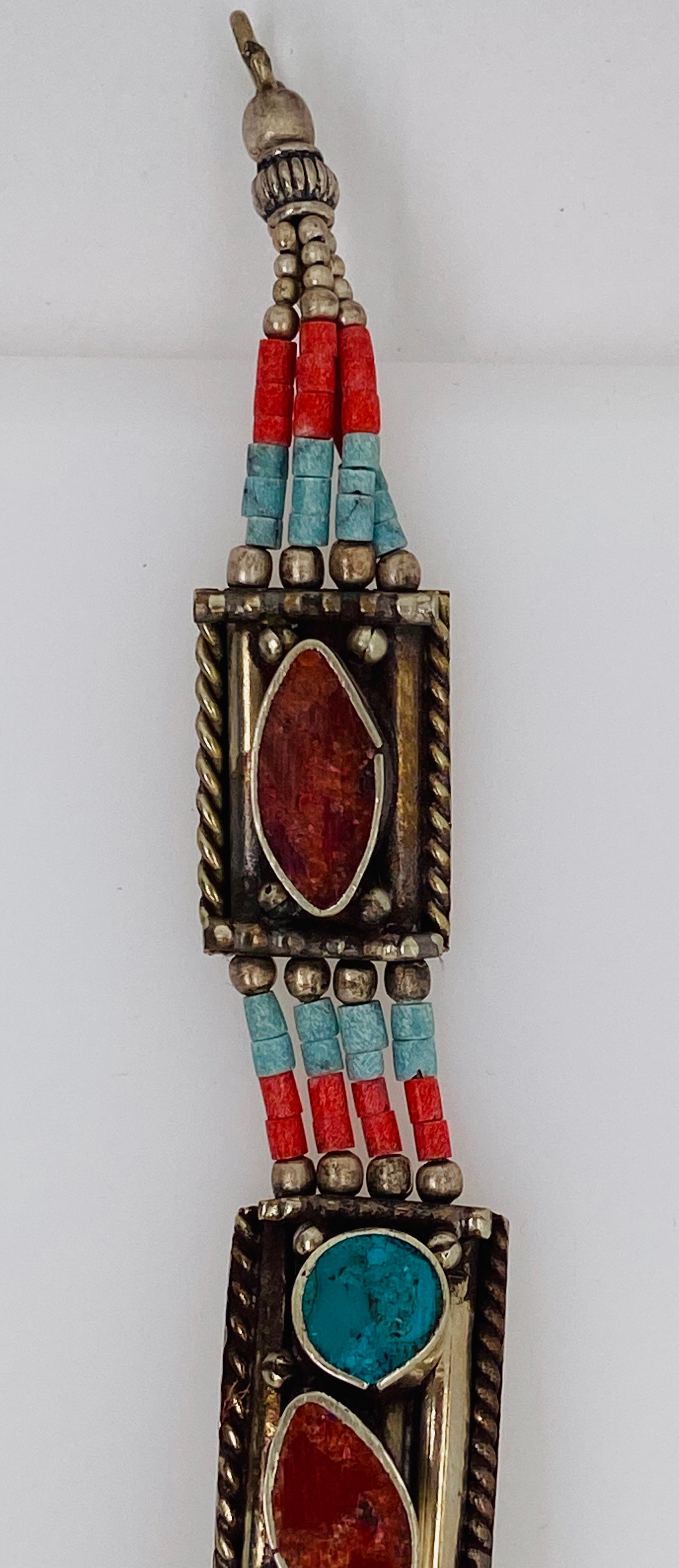 1920s Tribal Antique Moroccan Silver Bracelet For Sale 3