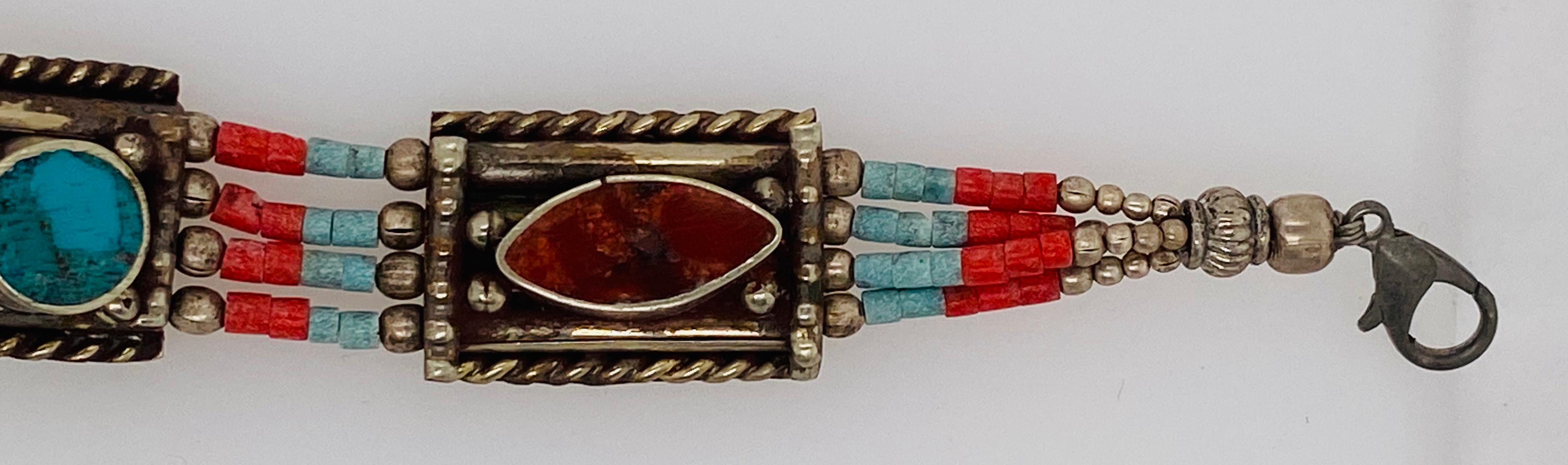 1920s Tribal Antique Moroccan Silver Bracelet For Sale 5