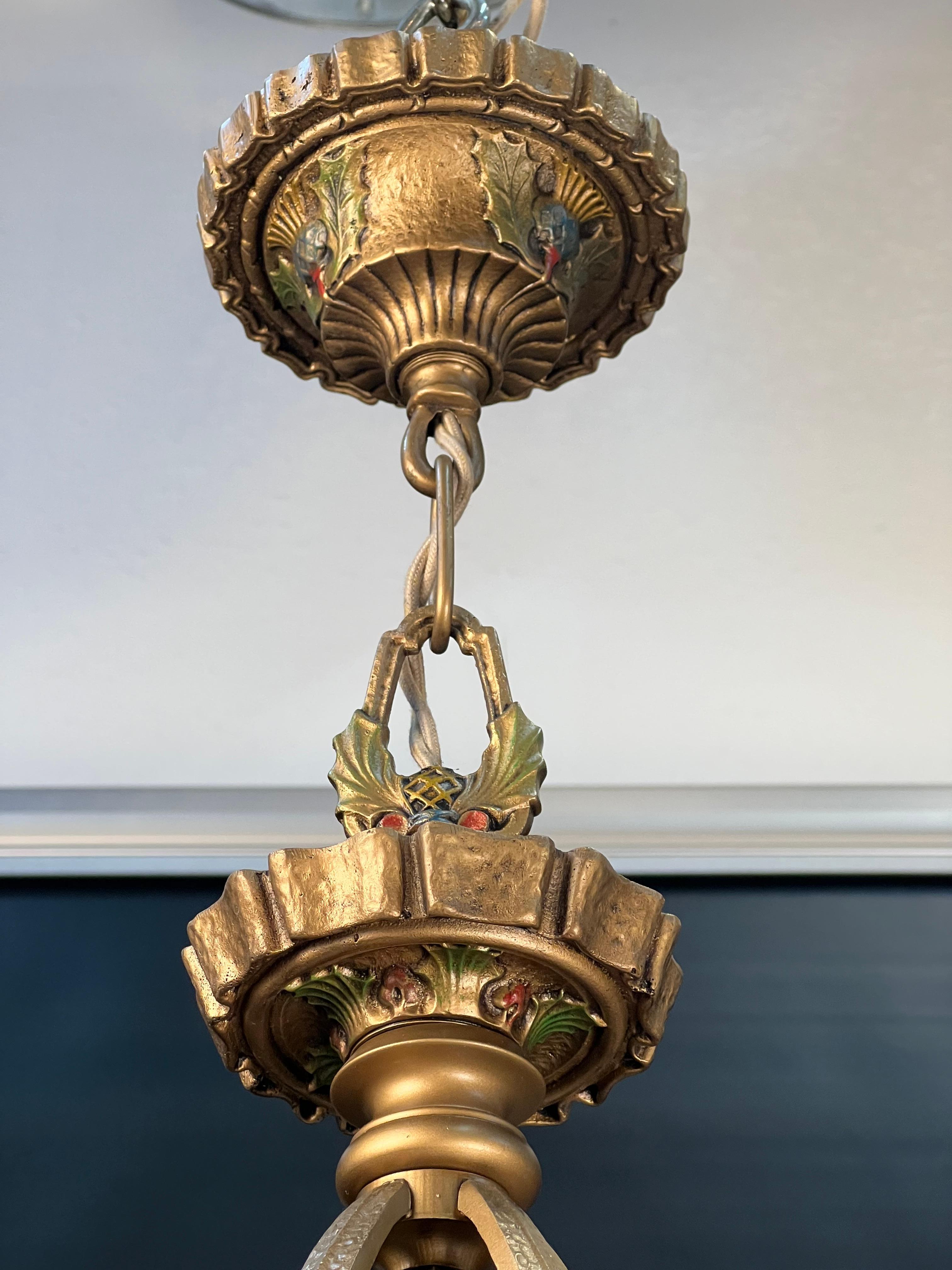 Début du 20ème siècle Lustre à cinq lumières Tudor Revive des années 1920 en vente
