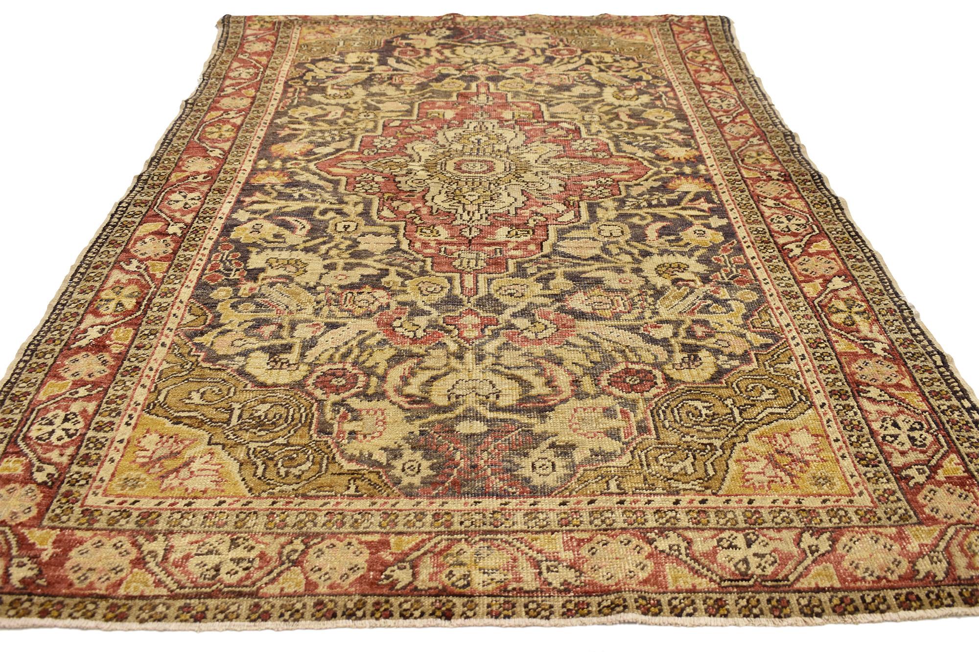Rustique Tapis turc Sivas des années 1920, le charme rustique rencontre la sensibilité traditionnelle en vente