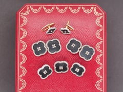 1920er Smoking-Set mit Manschettenknöpfen, Knöpfen und Kragenknöpfen