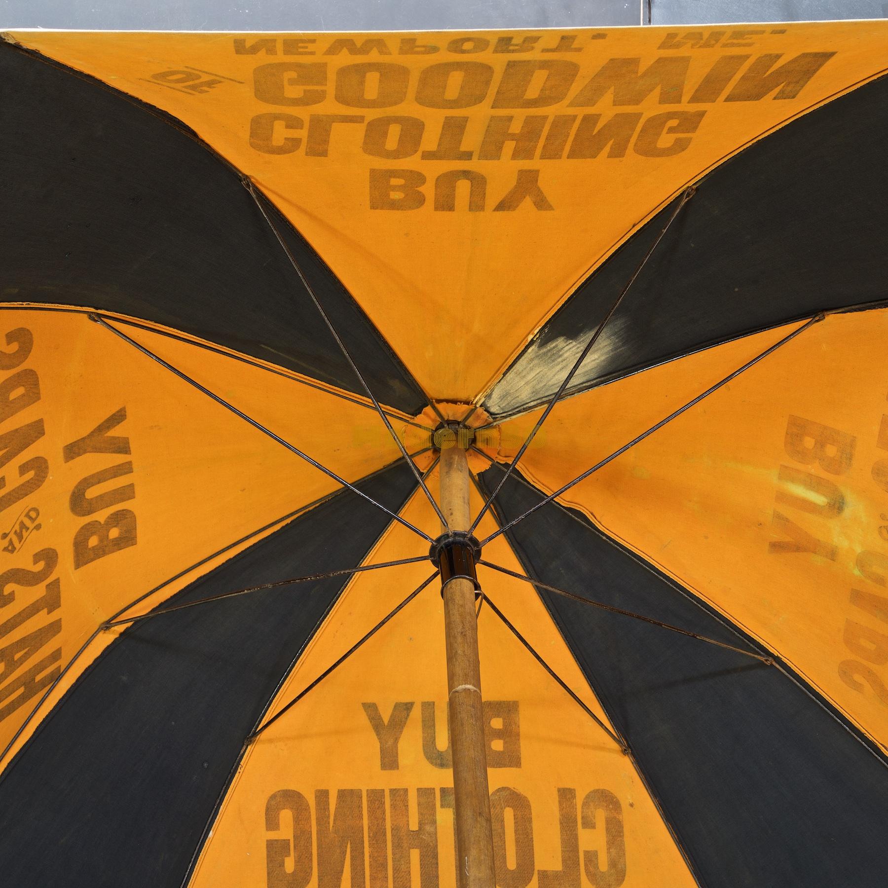 Industrial 1920s Umbrella Parasol Advertising Mercantile Graphic Design Newport Beach Patio