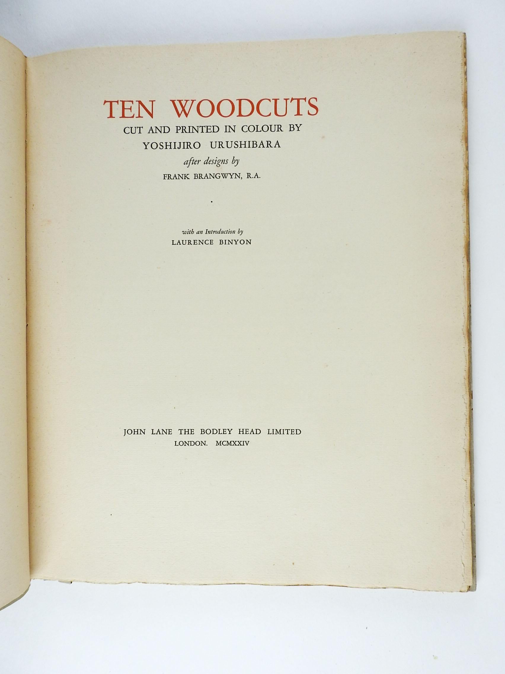 Urushibara 10 Vintage-Holzschnitte nach Frank Brangwyn, 1924 im Angebot 7