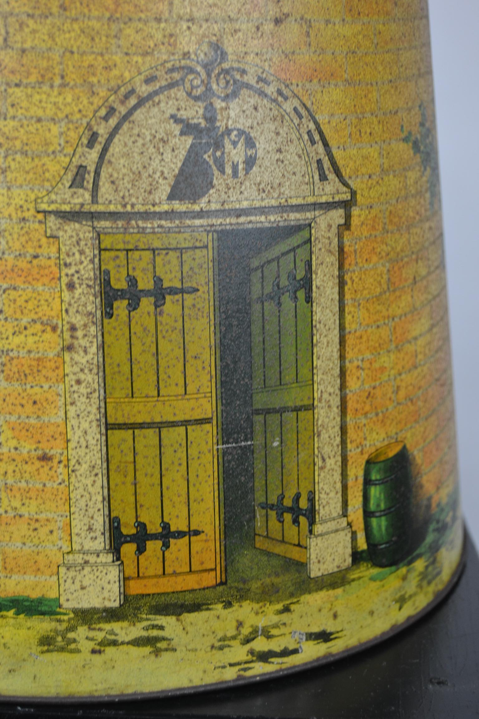 1920er Jahre Van Melle's Toffees Tin - Antike Candy Box Holland - Niederländischer Windmühle  im Angebot 3