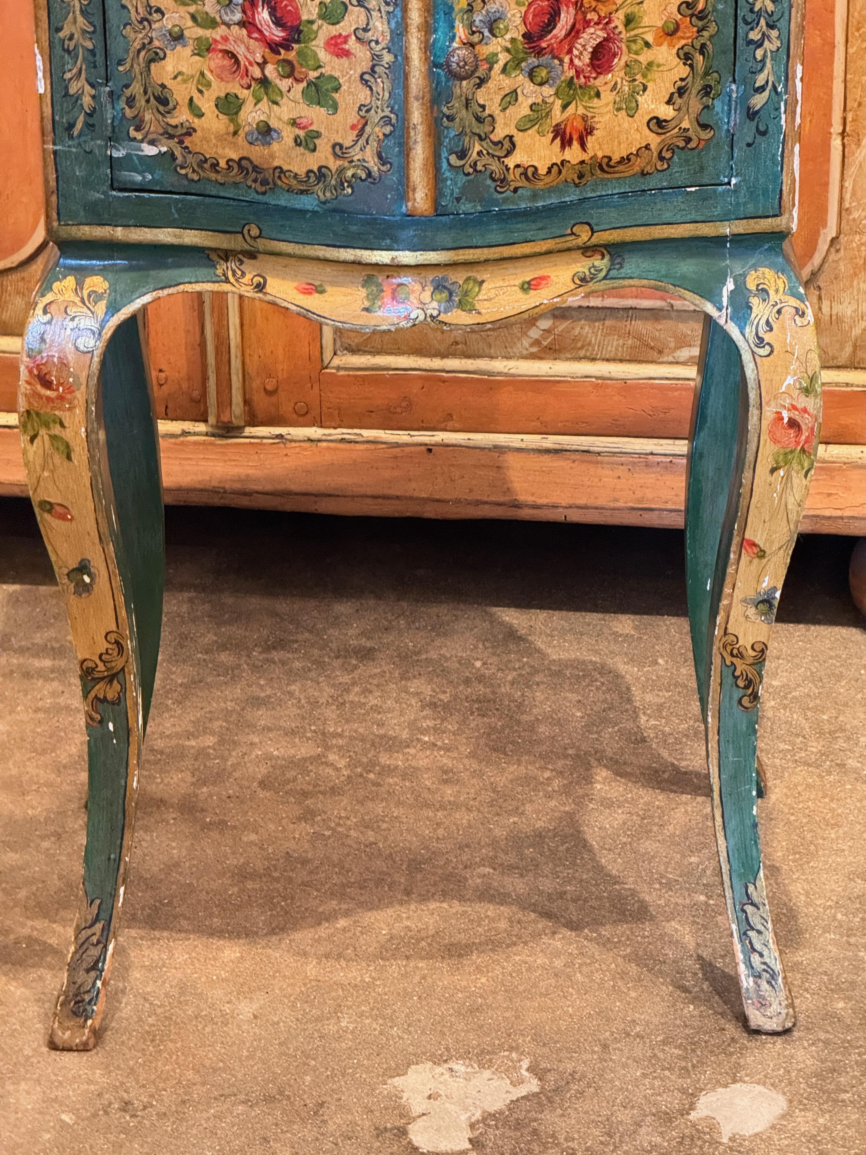 Tavolino veneziano del 1920 dipinto a mano In condizioni buone in vendita a Charlottesville, VA