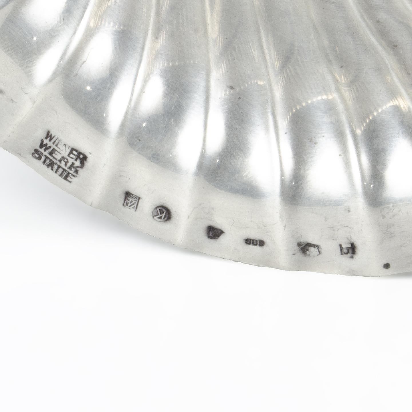 Metal 1920s Vienna Secession Silver Bowl by J. Hoffmann for Wiener Werkstätte, Austria For Sale
