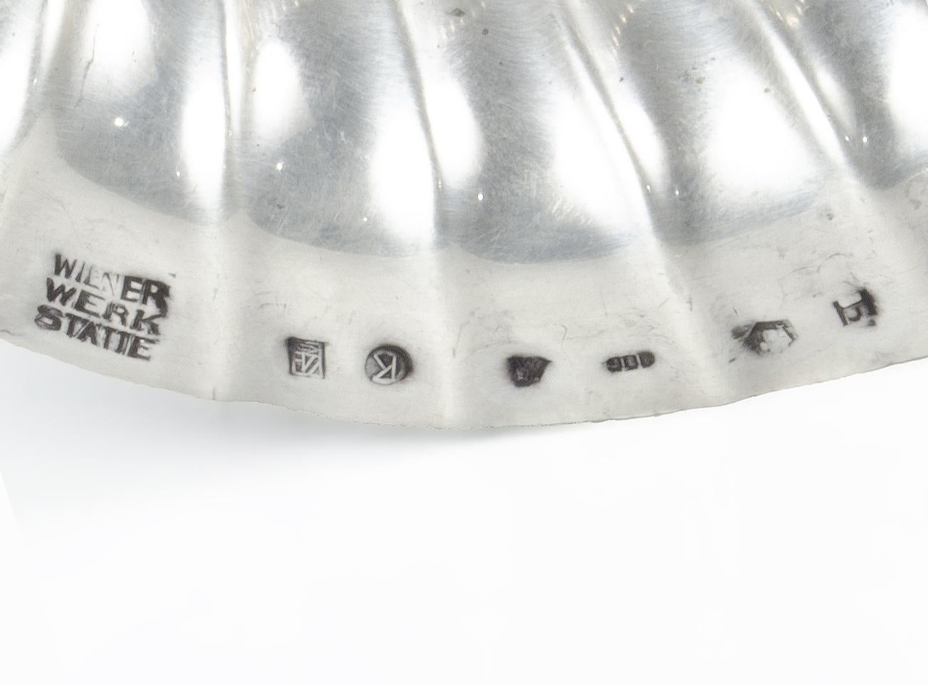1920s Vienna Secession Silver Bowl by J. Hoffmann for Wiener Werkstätte, Austria For Sale 1
