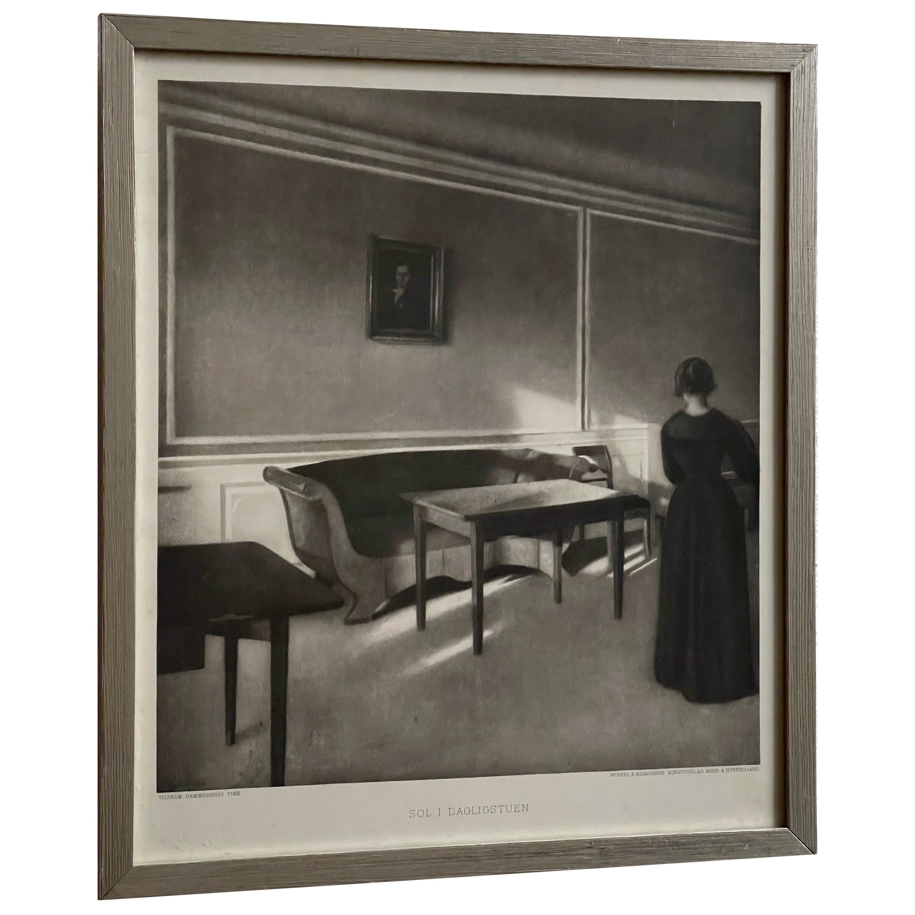 Impression Vilhelm Hammershoi des années 1920 par Winkel et Magnussen Kunstforlag, Copenhague
