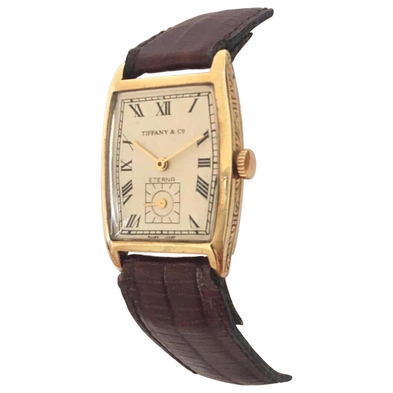 1920s Vintage 18 Karat Gold Tiffany and Co. Eterna Hand-Winding ...