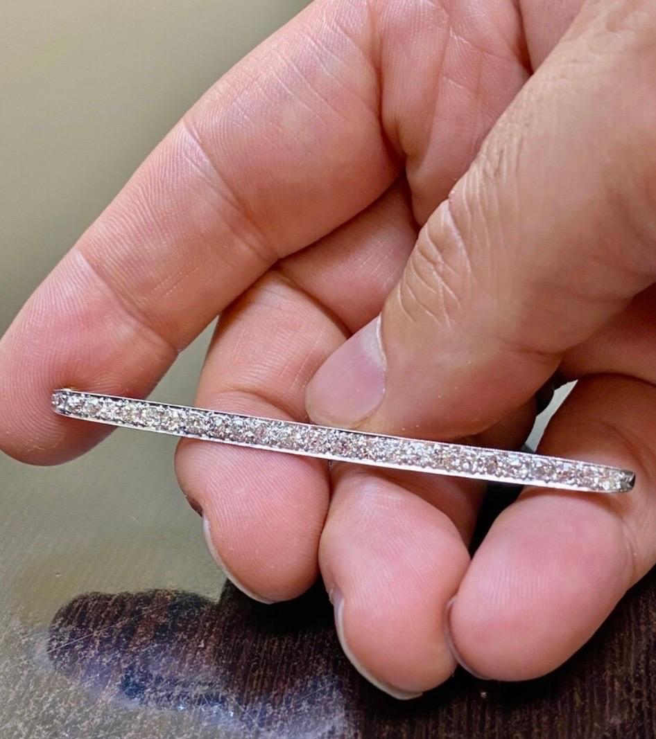 1920's Vintage Art Deco Platinum 18K Yellow Gold Old European Diamond Tie Bar  In Good Condition For Sale In Los Angeles, CA