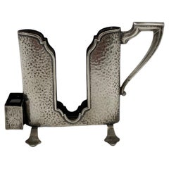 Porte-cigares et porte-allumettes vintage en argent sterling gravé et signé W, années 1920