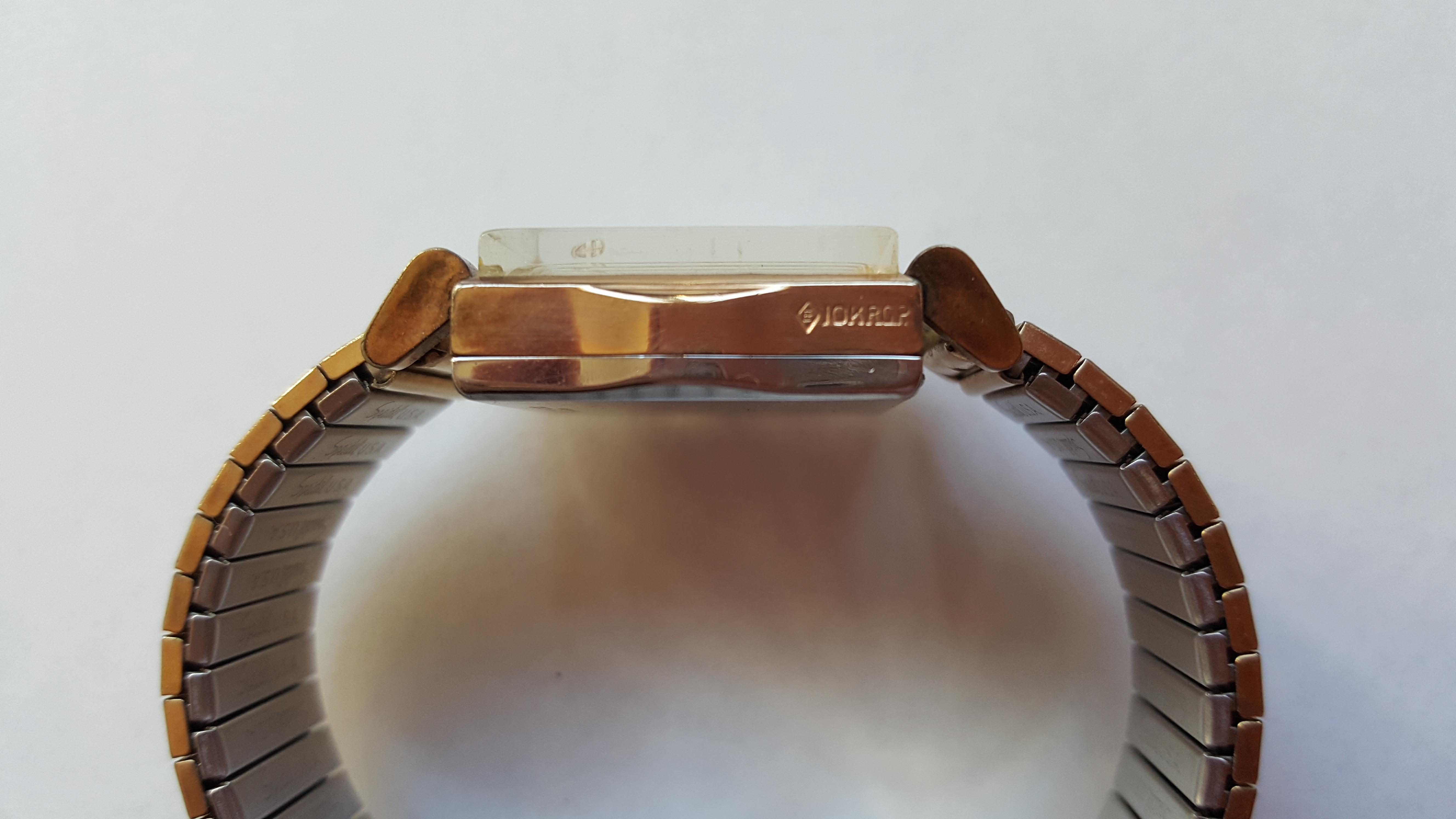 Art Deco 1920s Vintage Illinois Watch Square Case, 10 Karat Gold-Plated