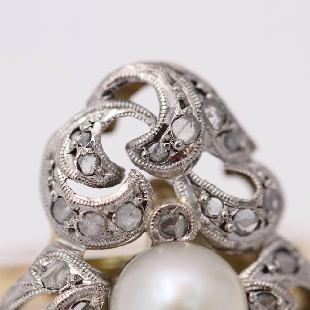 1920's Vintage Ring in Gold and Platinum In Excellent Condition For Sale In BARCELONA, ES