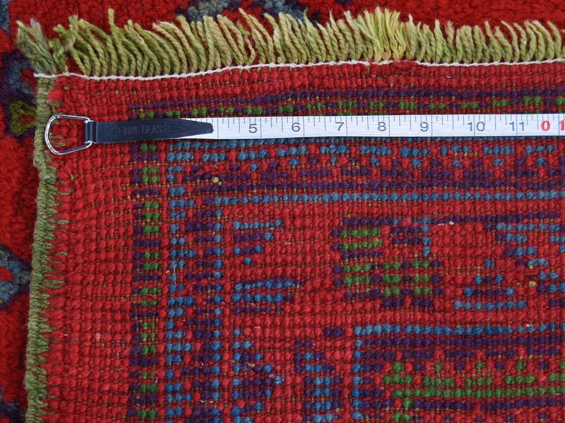 1920s Vintage Turkish Oushak Rug, Huge Square Vivid Red For Sale 4
