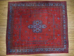 1920s Vintage Turkish Oushak Rug, Huge Square Vivid Red