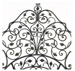 1920s Vintage Wrought Iron Garden Throne Chair