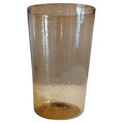 Antique 1920s Vittorio Zecchin Pale Yellow Large Hand-blown Murano Glass Bolle Vase