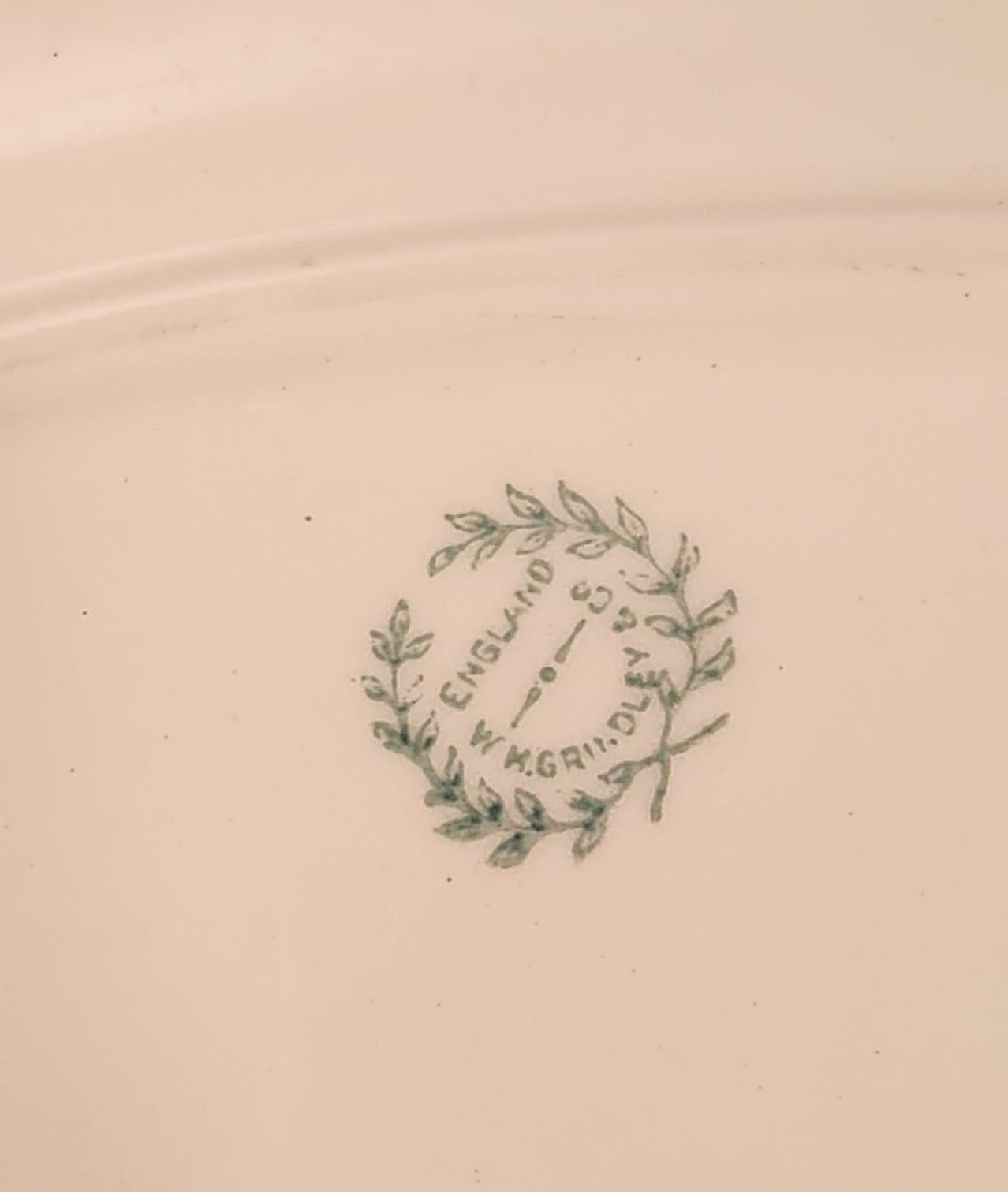 Mid-Century Modern Plat de service ovale W H Grindley & Co des années 1920 en vente