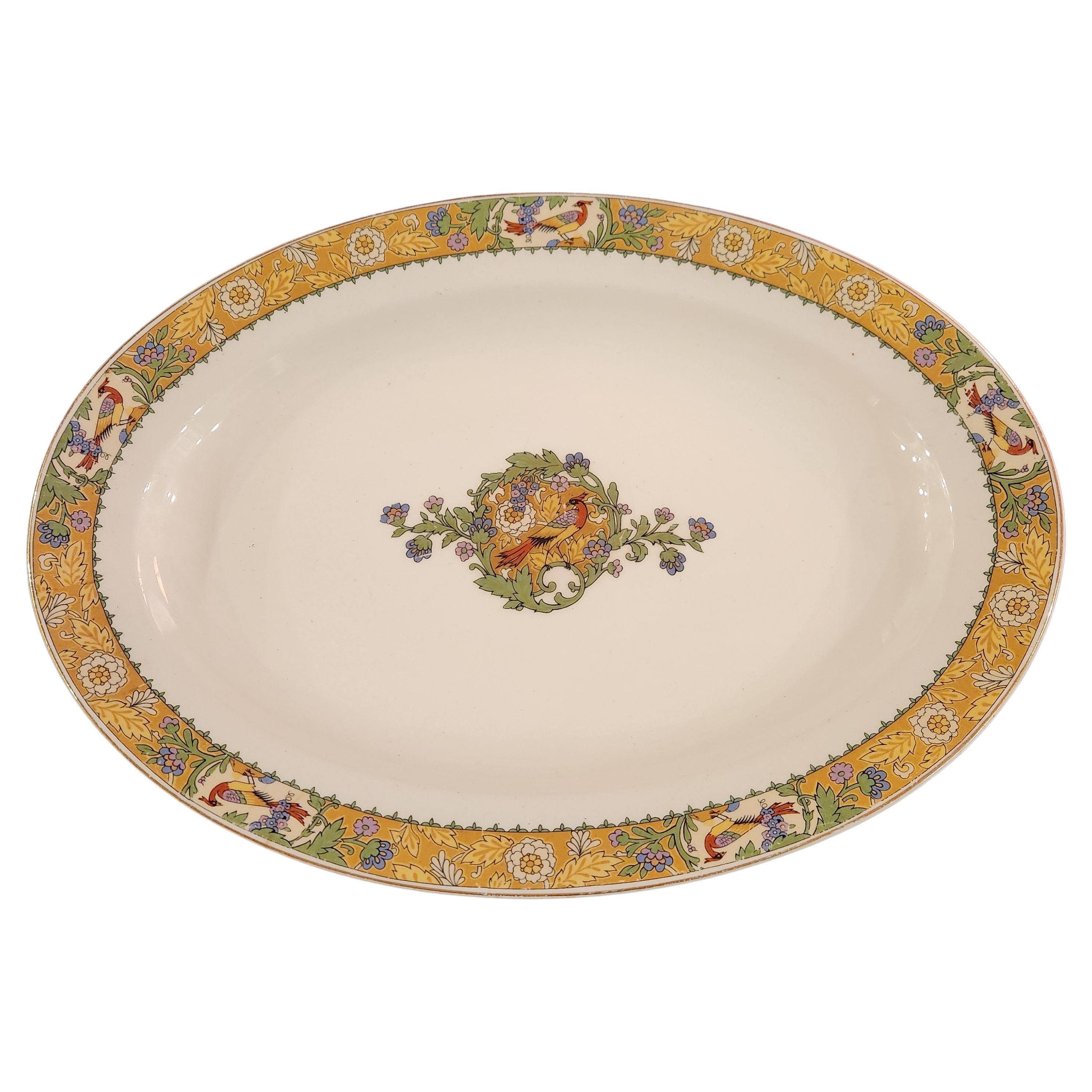 1920s W H Grindley & Co Oval Wrenbury Serving Platter