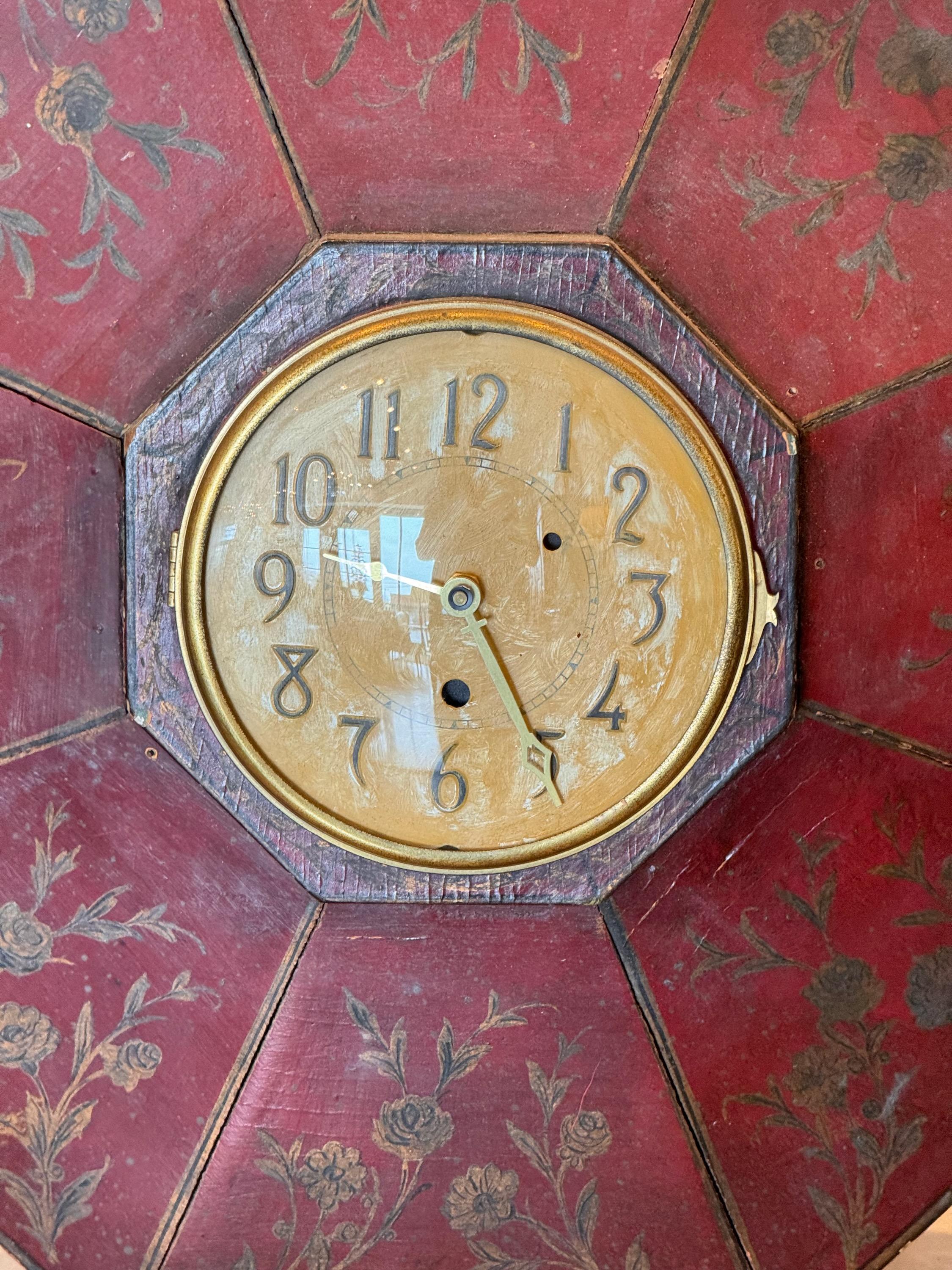 French 1920s Wall Clock For Sale