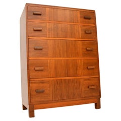 1920's Walnut Art Deco Chest of Drawers by Heal's