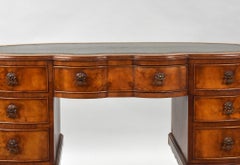 1920s Walnut Kidney Shaped Desk