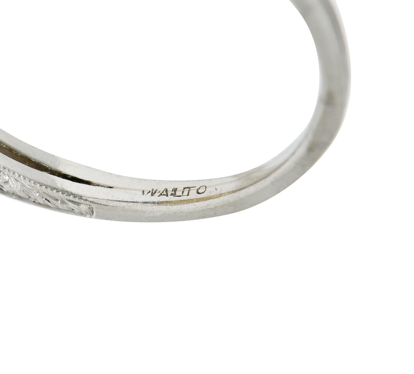 1920's Walton & Co. 8.60 Carats Sapphire Diamond Platinum Statement Ring 1