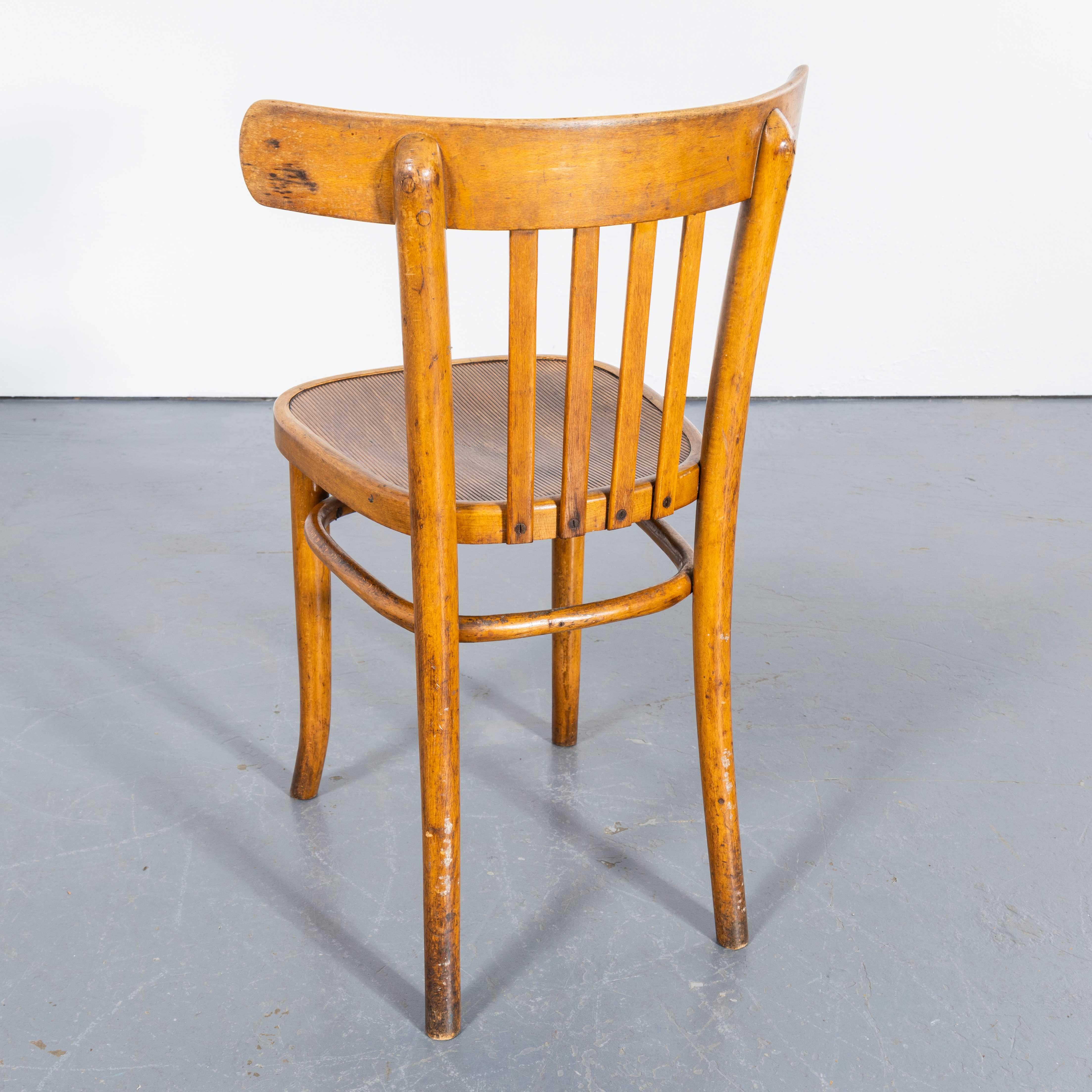 1920's Warm Honey Classic Bentwood Dining Chair - Various Quantities Available im Angebot 4
