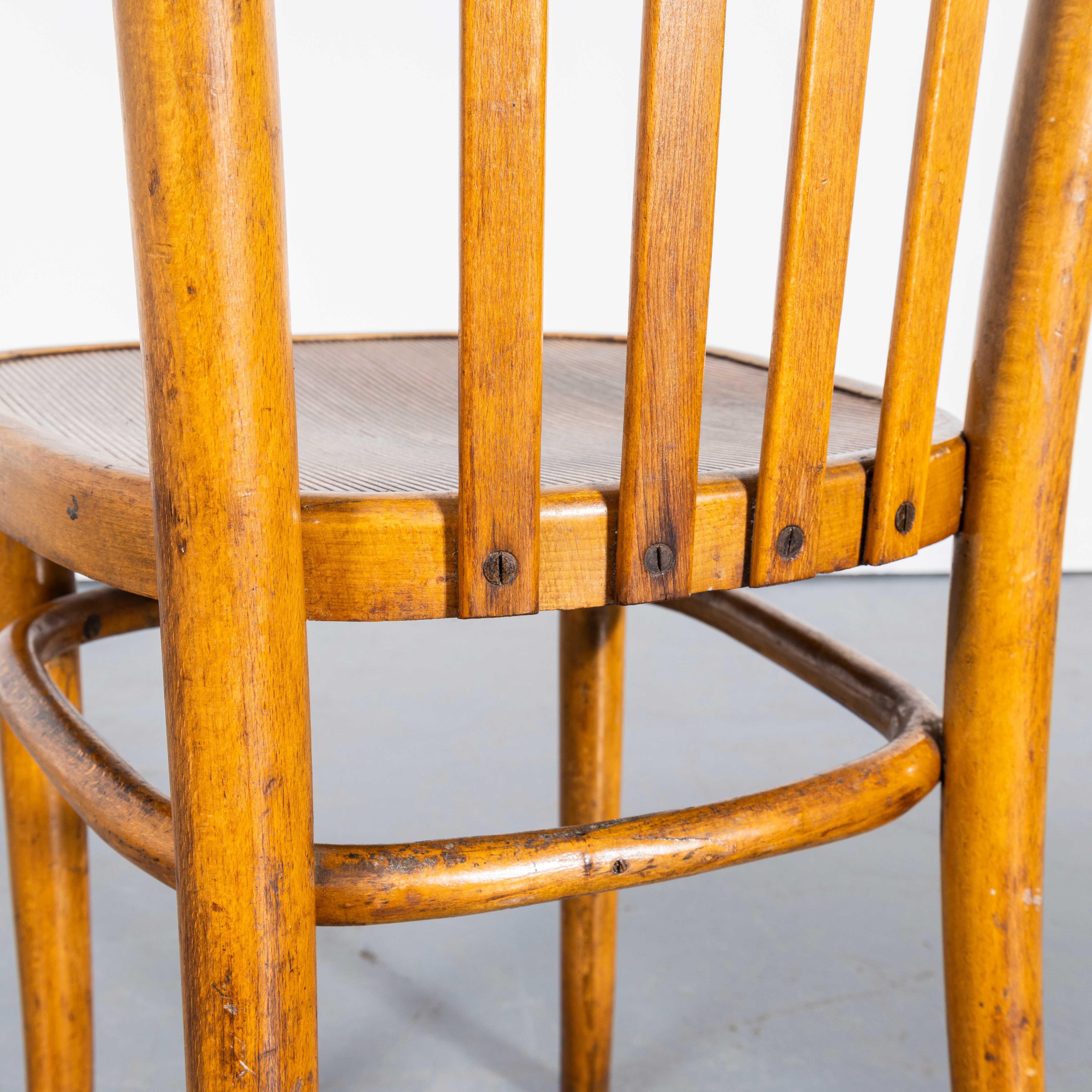 1920's Warm Honey Classic Bentwood Dining Chair - Various Quantities Available im Angebot 5