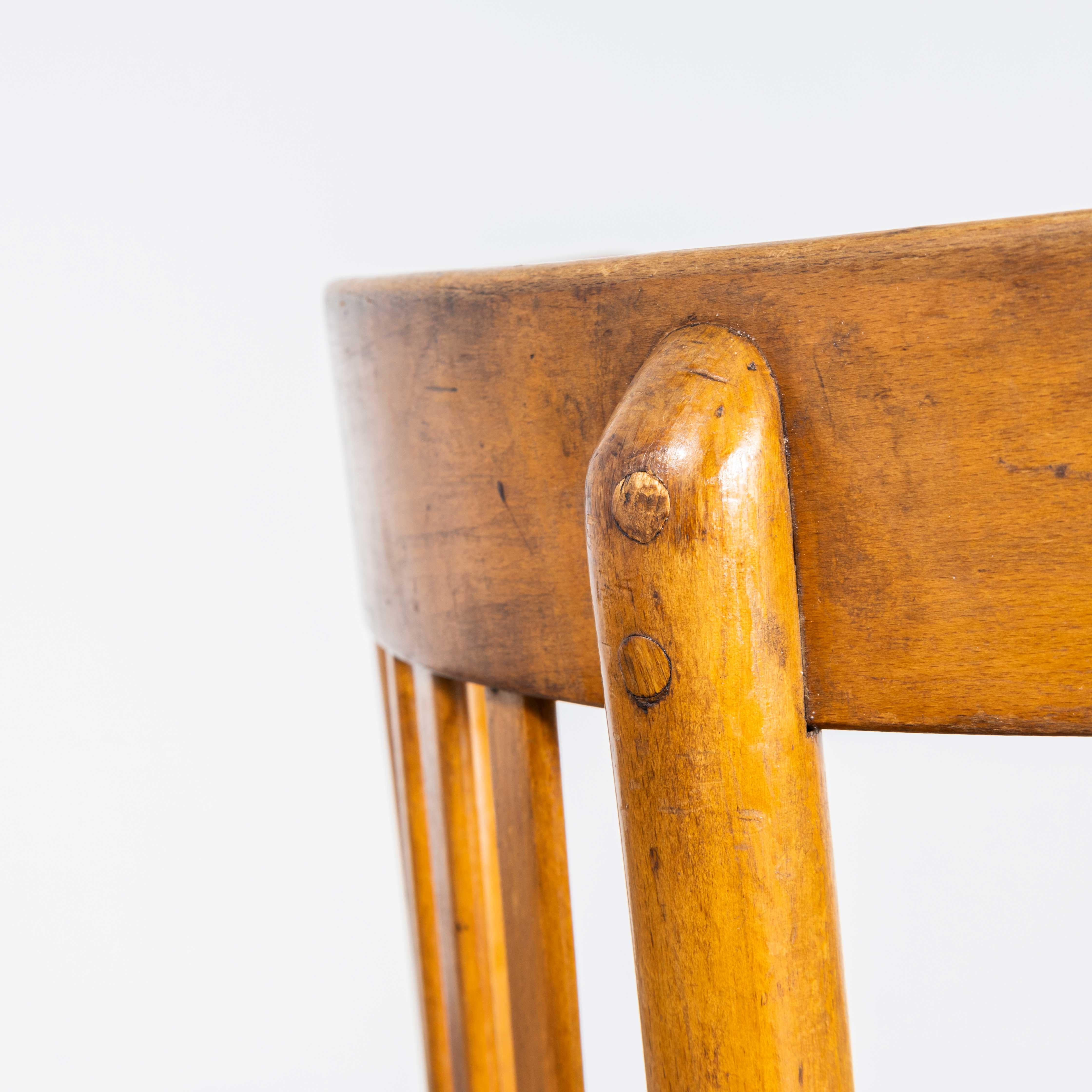 1920's Warm Honey Classic Bentwood Dining Chair - Various Quantities Available im Angebot 6