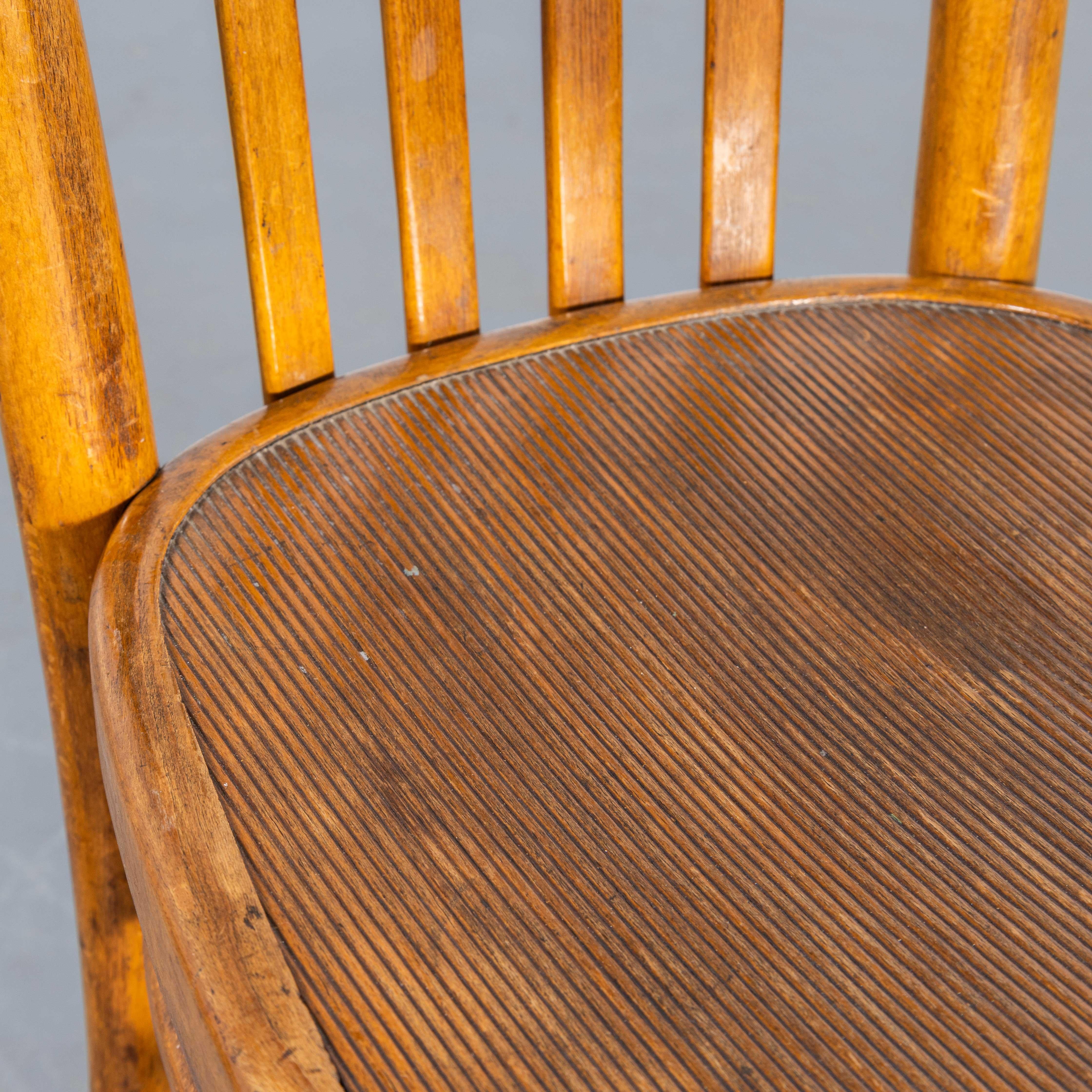 1920's Warm Honey Classic Bentwood Dining Chair - Various Quantities Available im Angebot 7