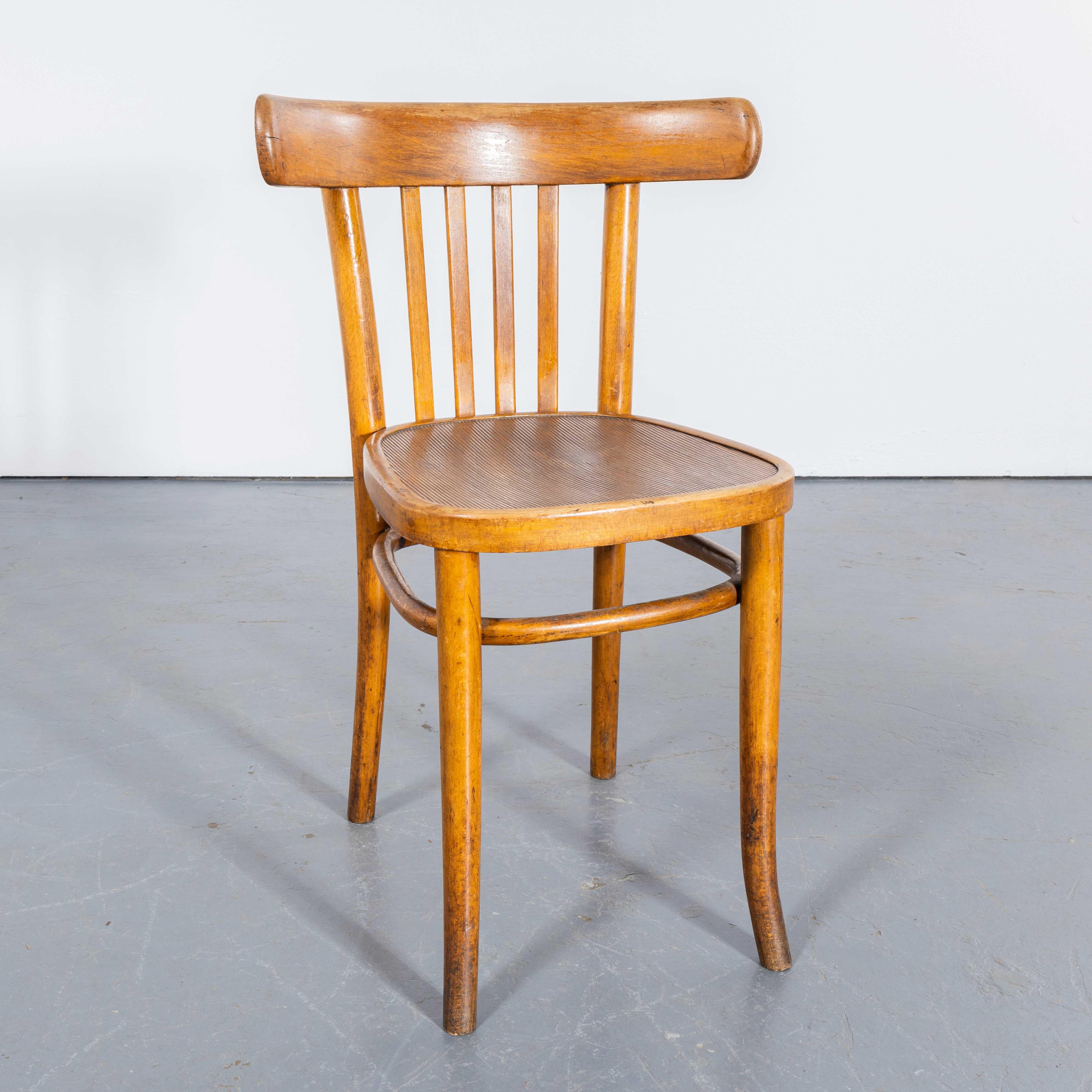1920's Warm Honey Classic Bentwood Dining Chair - Various Quantities Available im Angebot 3