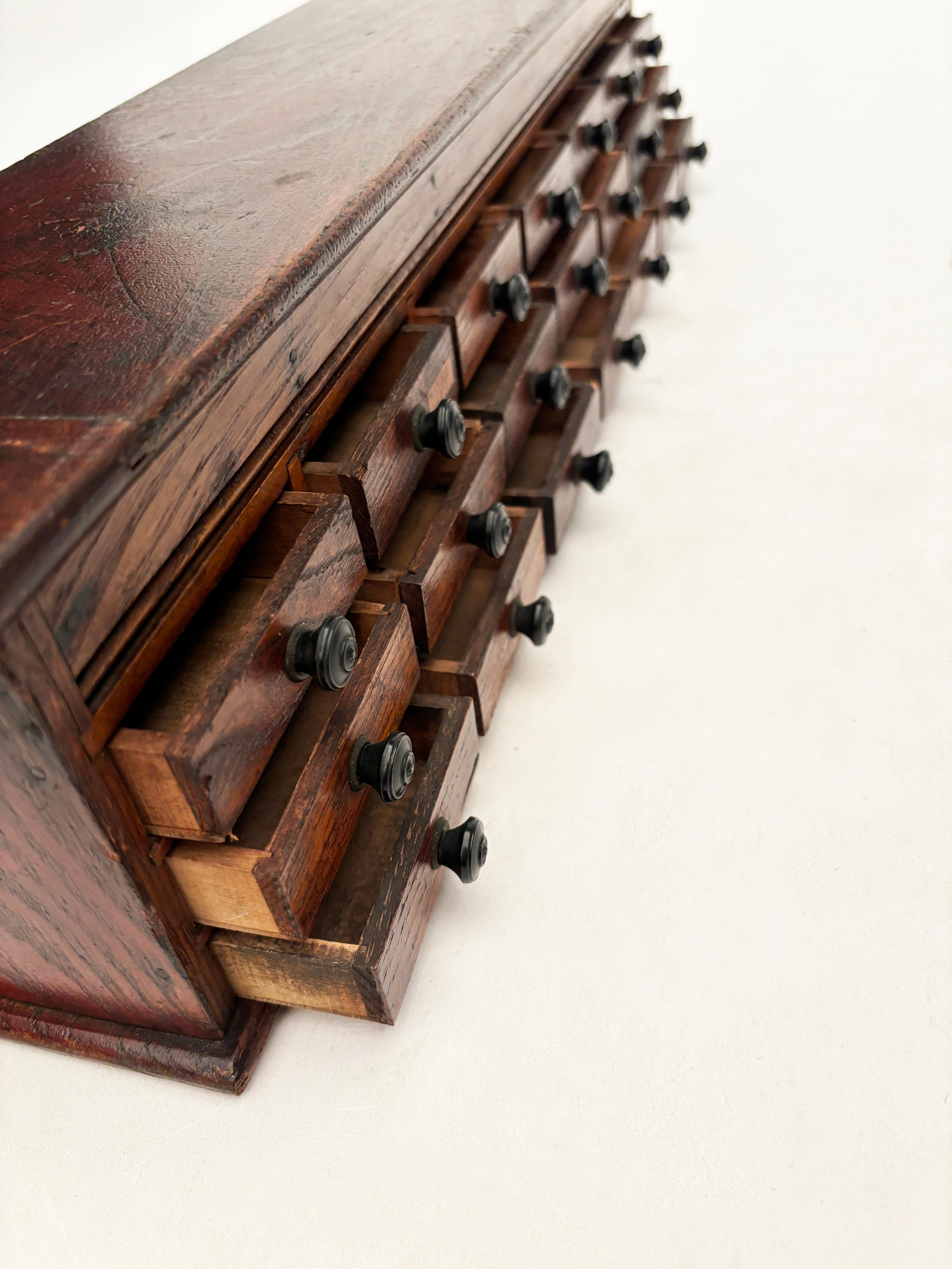 Wood 1920's Watchmakers Cabinet