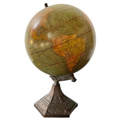 1920s Weber Costello 8 Inch Globe Made In England