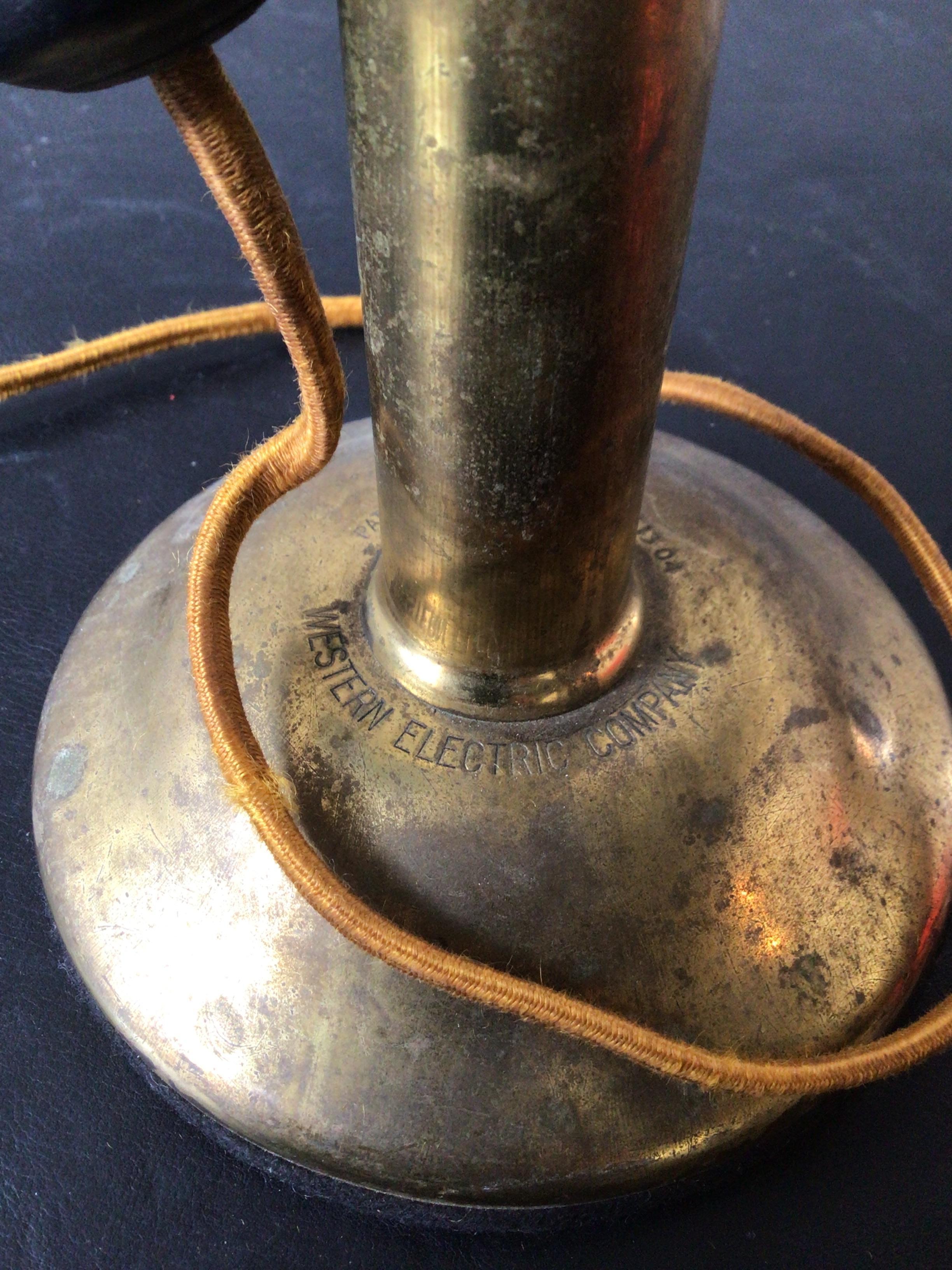 Metal 1920s Western Electric Phone Lamp