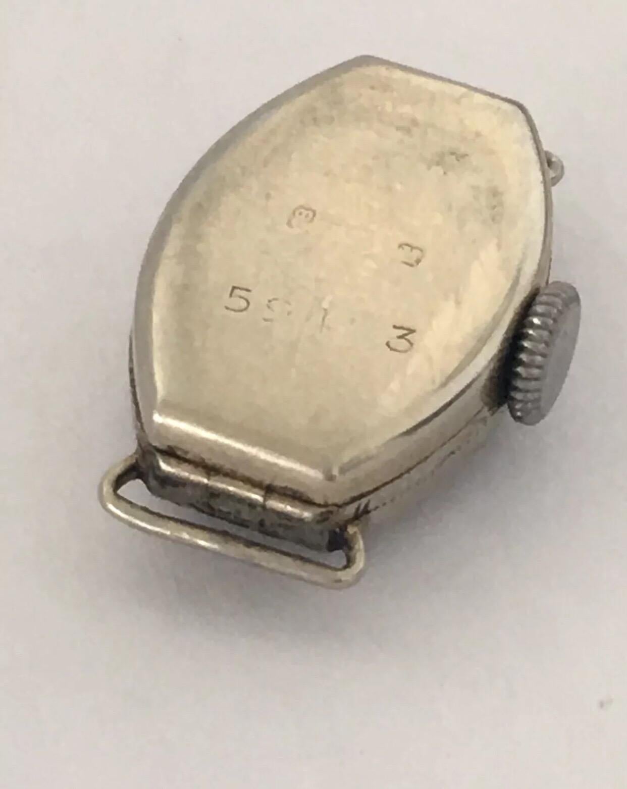 
1920’s Small White Gold Vintage Ladies Wristwatch.


This tiny gold vintage watch is working and ticking well. But I cannot guarantee the time accuracy. It goes a bit faster.
