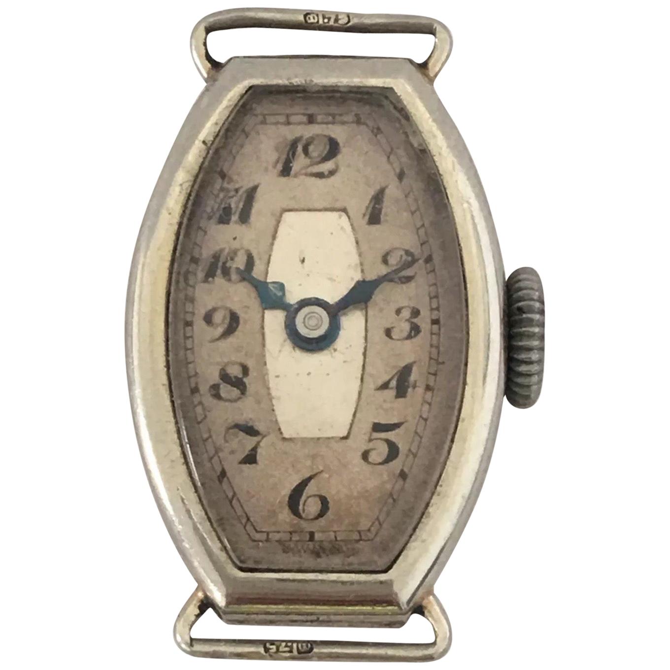 1920s White Gold Vintage Ladies Wristwatch 'no strap' For Sale