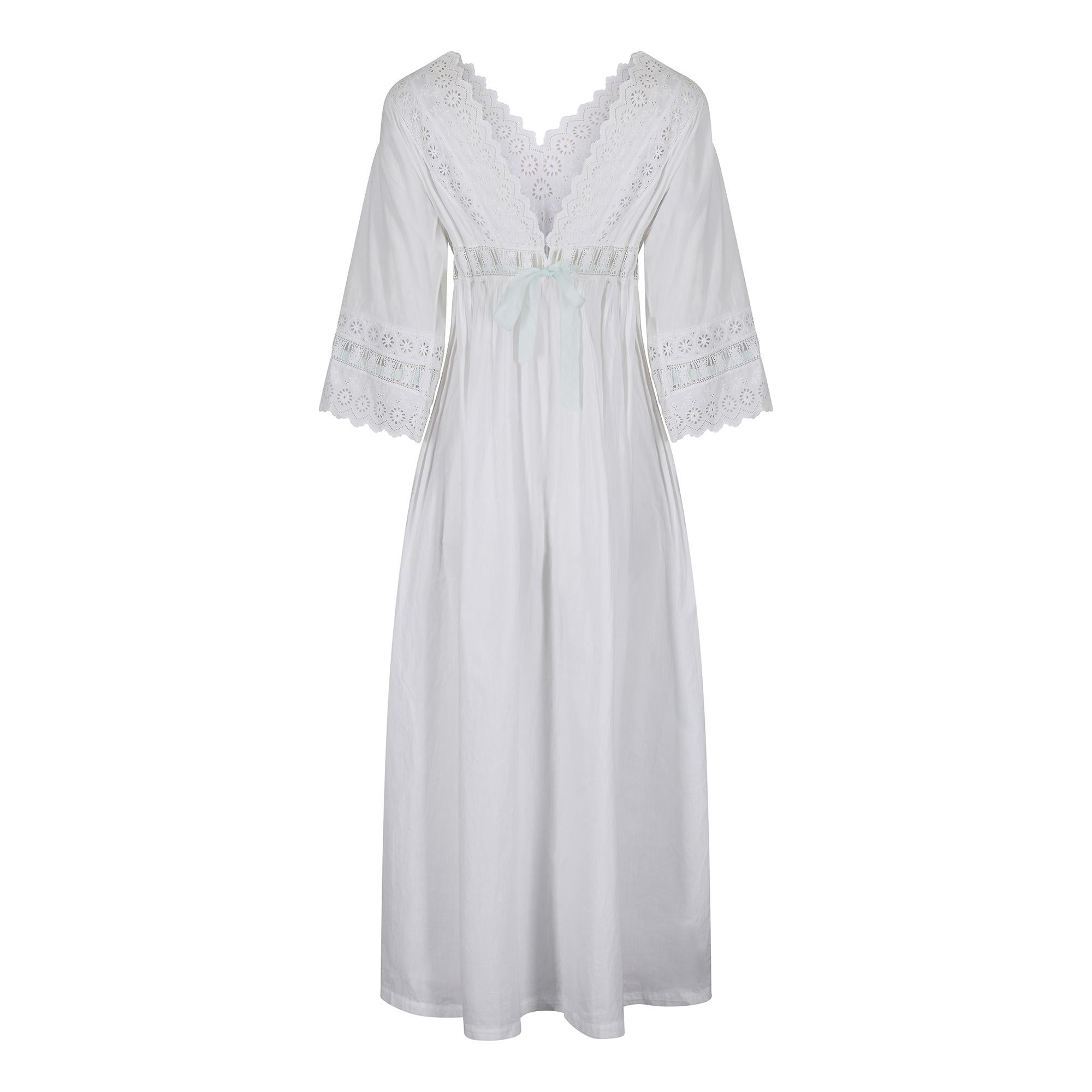 Gray 1920s Whitework Dress