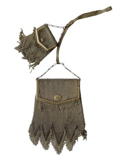 1920s Whiting & Davis "Princess Mary" Double-Slider Mesh Dance Purse