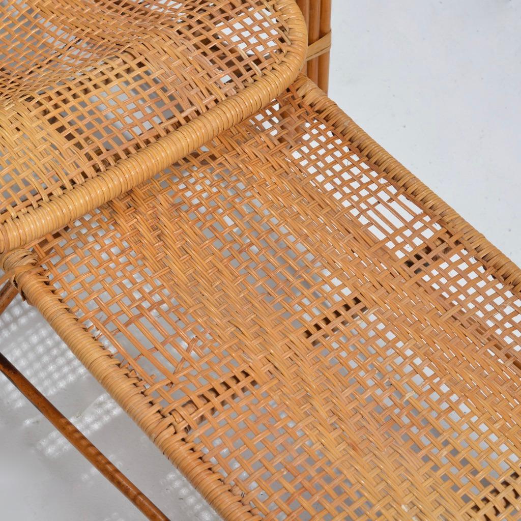 1920’s Wicker Lounge to Chaise Chair with Extendable Ottoman 5
